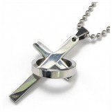 Titanium cross necklaces for men