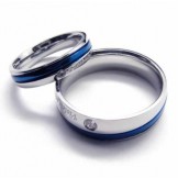 6mm Diamond Unisex Titanium Band Ring 