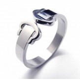 Heart Linked to Heart 8mm Titanium Ring