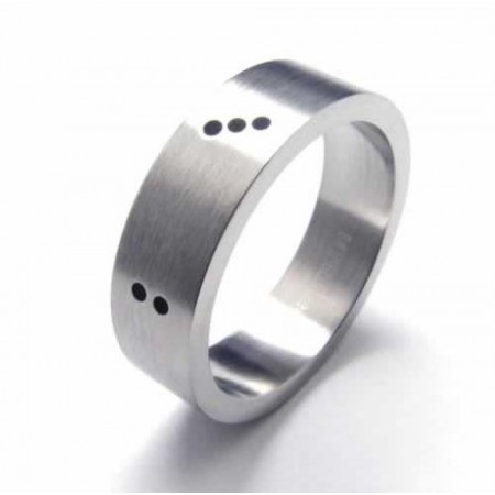 Dice Mens 6mm Titanium Ring 