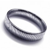 4mm Ladies Silver Titaniun Ring