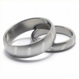 6mm Unisex Domed Titanium Ring