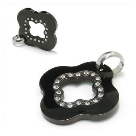 Fashion Gift Black Titanium diamond necklace pendant