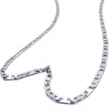 19.7 inch Titanium Silver Fine Necklace 17828