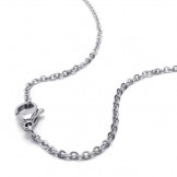 15.7 inch Titanium Silver Fashionable Necklace 18705