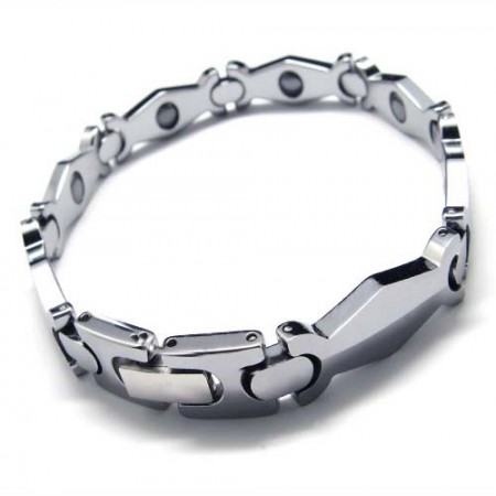 Mens Tungsten Carbide 8mm Wide Bracelet 15989