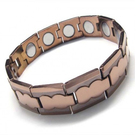 Tungsten Carbide 13mm Wide Brown Chunky Mens Bracelet 15990