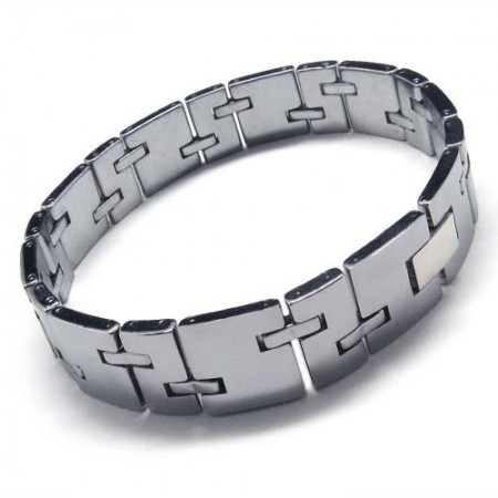 New Style Tungsten Carbide 12mm Wide Chunky Mens Bracelet 15994