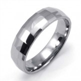 Fashion Faceted Tungsten Ring 19221