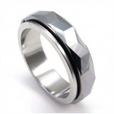 New Style Faceted Tungsten Ring 19223