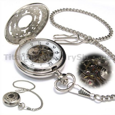 Quality Goods Antique Pierced Automatic Pocket Watches 08553