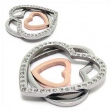Heart-shaped titanium diamond necklace 