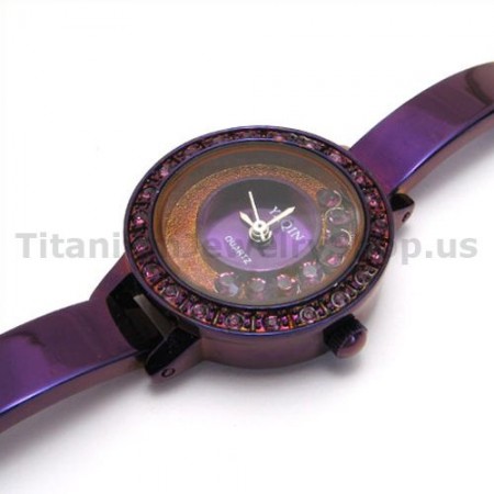 Gold Purple Quality Goods Bracelet Watches 18844