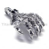 Pure Titanium Hand Bone Design Pendant - Free Chain 16050