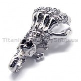 Pure Titanium Hand Bone Design Pendant - Free Chain 16050