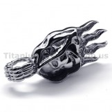 Pure Titanium Skull Design Pendant - Free Chain 16455