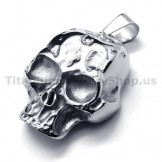 Pure Titanium Skull Design Pendant - Free Chain 16456