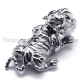 Pure Titanium Tiger Pendant - Free Chain 16522