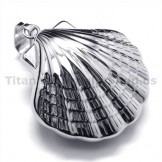 Shell Design Titanium Pendant - Free Chain 19031