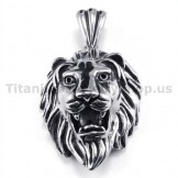 Titanium Lion Head Pendant - Free Chain 19156