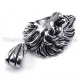 Titanium Lion Head Pendant - Free Chain 19156