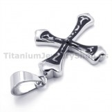 Black Titanium Cross Pendant - Free Chain 19304