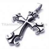 Vintage Cross Titanium Pendant - Free Chain 19305