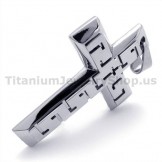 Silver Cross Titanium Pendant - Free Chain 19317