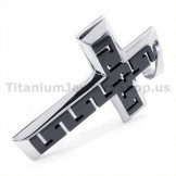 Black Titanium Cross Pendant - Free Chain 19318