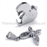 "I will Keeping Waiting for you forever"Titanium Lovers Pendants-Free Chains 19112