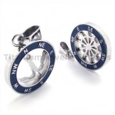 Anchor and Rudder Titanium Lovers Pendants-Free Chains 19368