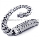 Mens Titanium Bracelet with Diamonds 19051