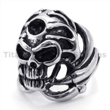 Titanium Skull Ring 19234
