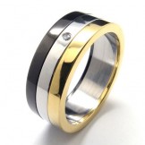 Titanium gold rings