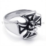 Cross Skull Titanium Ring 19250