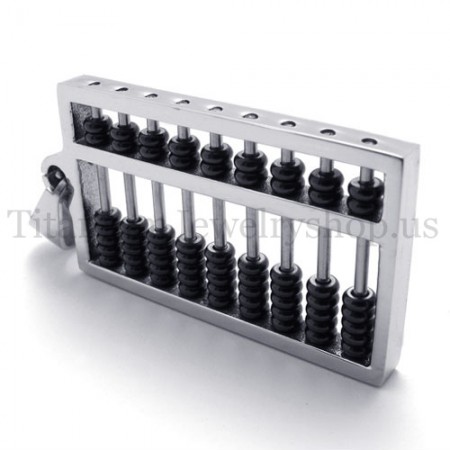 Black abacus titanium pendant 19951