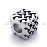 Cube fortunate bead titanium pendant 20122