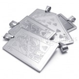 2012 New Silvery Playing Cards Titanium Pendants 20169