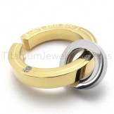 2012 New Fracture Ring Golden Titanium Pendant 20248