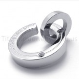 2012 New Fracture Ring Silvery Titanium Pendant 20250