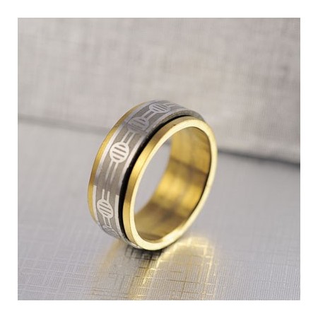 Titanium Gold Ring