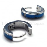 Blue Titanium Diamond Earrings 18091