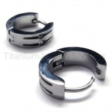 Silver Titanium Loop Earrings 18093