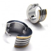 Titanium Groove Loop Earrings 18096