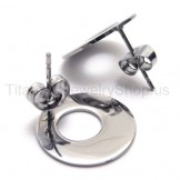 Silver Loop Titanium Earrings 18559
