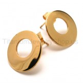 Gold Loop Titanium Earrings 18560