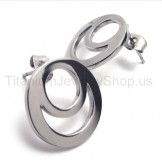 Silver Two-loop Titanium Earrings 18561
