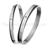 "You are alwarys in my heart" Titanium Lovers Bracelets