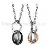 Three Circles Titanium Lovers Pendants