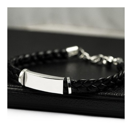 Fine edition titanium leather bracelet